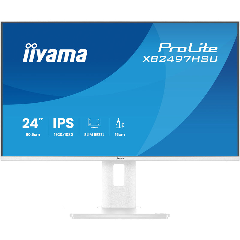 Load image into Gallery viewer, Iiyama prolite xb2497hsu-w1 23.8 monitor (wit (mat), 120 hz, hdmi, displayport, usb, audio)
