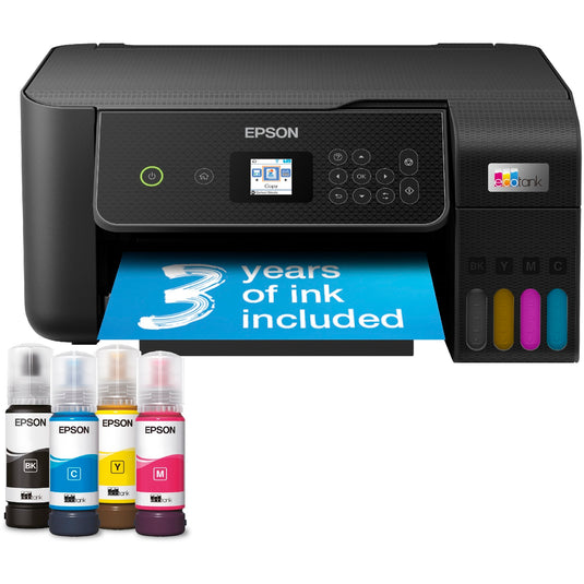 Epson ecotank et-2870 a4 multifunctionele wi-fi-printer met inkttank all-in-one inkjetprinter (zwart, scannen, kopiëren, inclusief tot 3 jaar inkt)