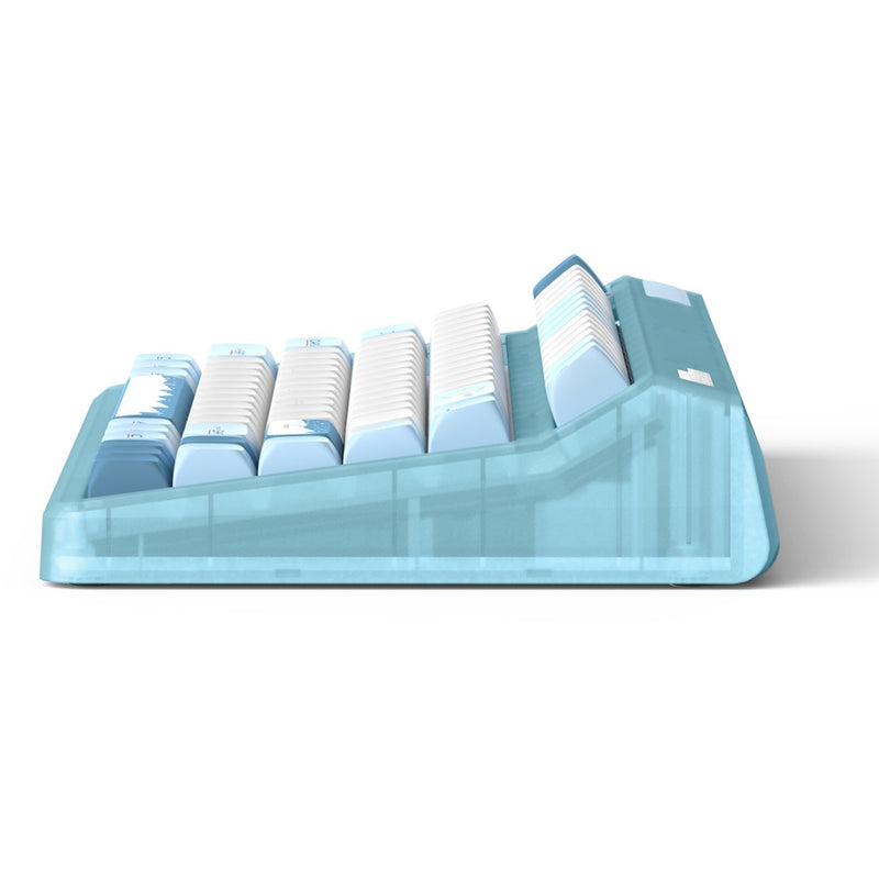 Load image into Gallery viewer, Iqunix og80 wintertide wireless mechanical keyboard, gaming toetsenbord (lichtblauw, us lay-out, iqunix moonstone turbo, rgb leds, 80% (tkl), hot-swappable, pbt, 2.4ghz | bluetooth 5.1 | usb-c)
