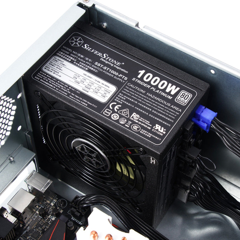 Load image into Gallery viewer, Silverstone rm41-h08 rack behuizing (zwart | 2x usb-a 3.2 (5 gbit s))
