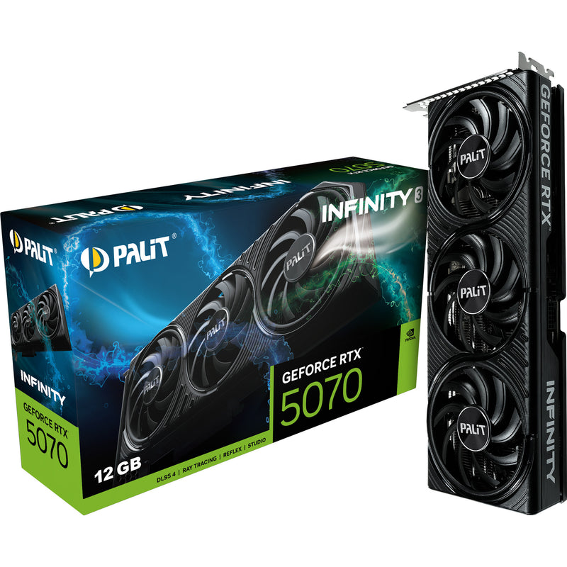 Load image into Gallery viewer, Palit geforce rtx 5070 infinity 3 grafische kaart (dlss 4, 3x displayport, 1x hdmi 2.1)
