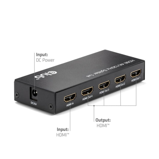 Club 3d hdmi splitter 1x > 4x hdmi 4k 120hz (zwart)