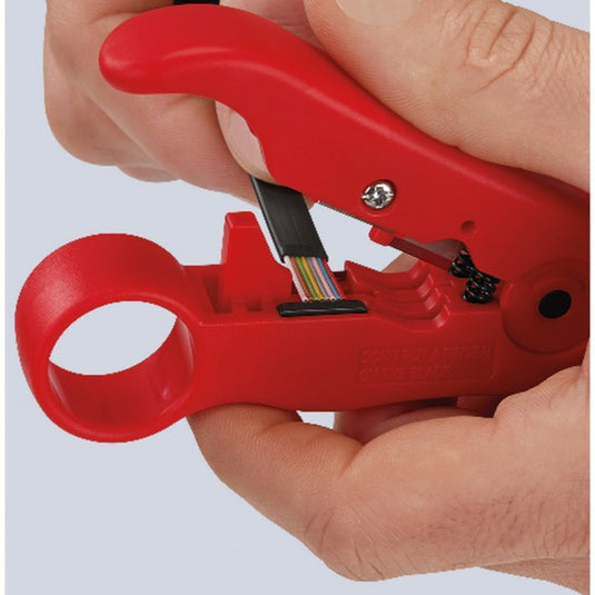 Knipex afstriptang voor coax- en datakabels 166006sb kabelstrip- ontmantelingsgereedschap