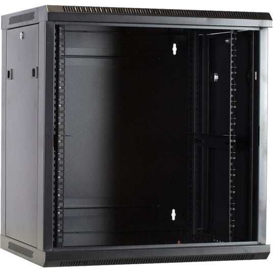 Dsi 12u wandkast met glazen deur - ds6412 server rack (zwart, 600 x 450 x 635mm)