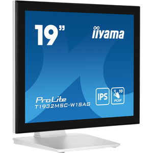 Iiyama prolite t1932msc-w1sag 19 touchscreen monitor (wit, hdmi, displayport, vga, usb-b)