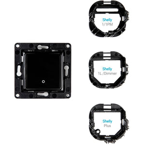 Shelly wall switch 1 knop (zwart)