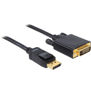 Delock displayport naar dvi kabel adapter (zwart, 1 meter)