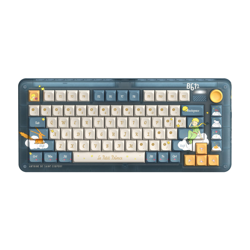 Load image into Gallery viewer, Iqunix zx75 sky encounter wireless mechanical keyboard (blauw, us lay-out (qwerty), gateron red, 75%, rgb leds, hot-swappable, double-shot pbt, 2.4ghz | bluetooth 5.1 | usb-c)
