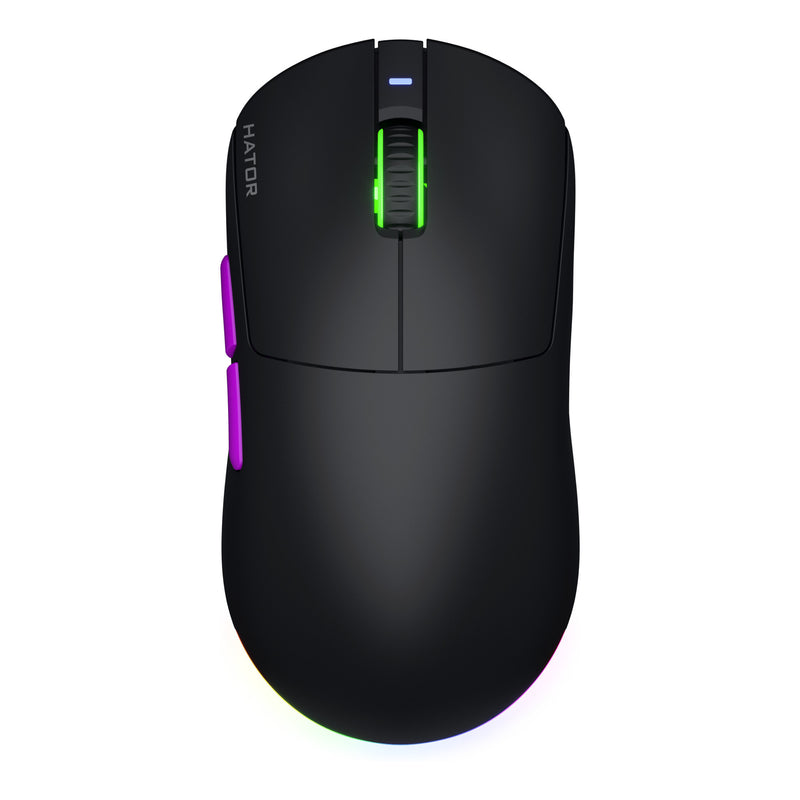 Chargez l'image dans la visionneuse de la galerie, Hator quasar 3 ultra 8k wireless gaming muis (zwart, 400 - 30.000 dpi, rgb, 2.4ghz bluetooth 5.1 usb)
