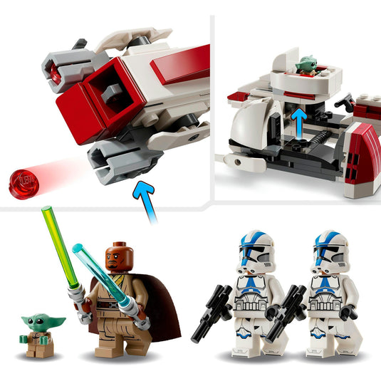 Lego star wars - barc speeder ontsnapping constructiespeelgoed (75378)