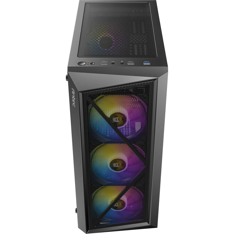 Load image into Gallery viewer, Antec ax67 argb midi tower behuizing (zwart | 3x usb-a | tempered glass)
