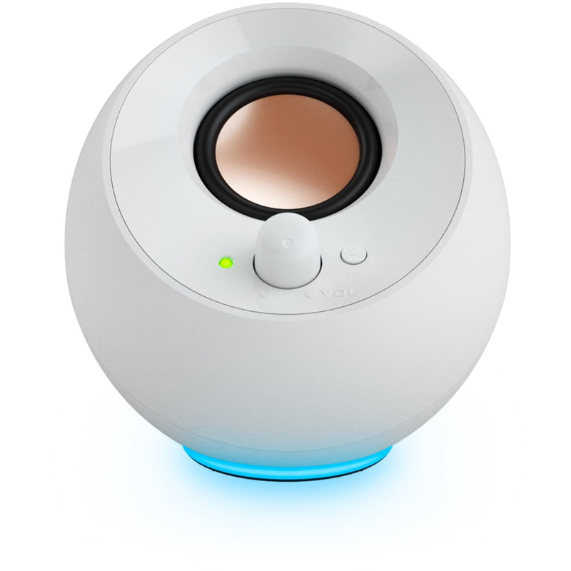 Afbeelding laden in galerijviewer, Creative pebble se pc-luidspreker (wit, bluetooth, usb-c, aux, rgb)
