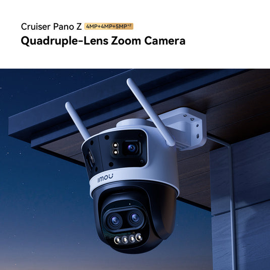 Imou cruiser pano z quadruple-lens zoom camera (wit, 4mp+4mp+5mpx2, poe)