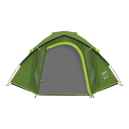 Coleman darwin 3 plus koepeltent (donkergroen lichtgroen, met voorbouw, model 2025)