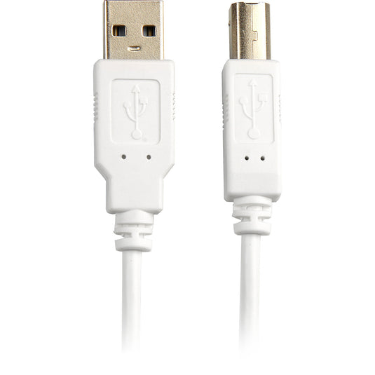 Sharkoon usb 2.0 kabel, usb-a > usb-b (wit, 0,5 meter)