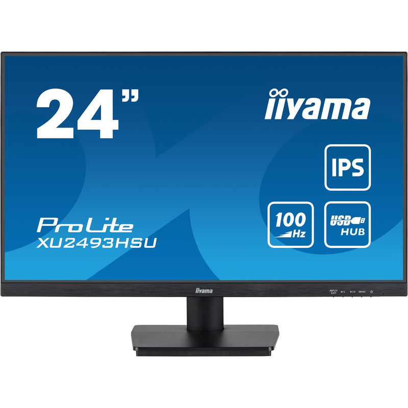Load image into Gallery viewer, Iiyama prolite xu2493hsu-b7 24 monitor (zwart (mat), hdmi, displayport, 2x usb-a, usb-b)
