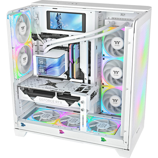 Thermaltake magcurve 360 ultra argb sync aio liquid cooler - snow edition waterkoeling (wit)