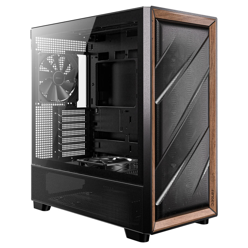 Load image into Gallery viewer, Antec flux midi tower behuizing (zwart | 2x usb-a | 1x usb-c | tempered glass)

