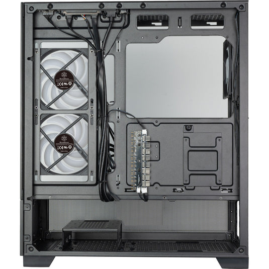 Silverstone lucid 05 mini tower behuizing (zwart | 2x usb-a | 1x usb-c | rgb | tempered glass)