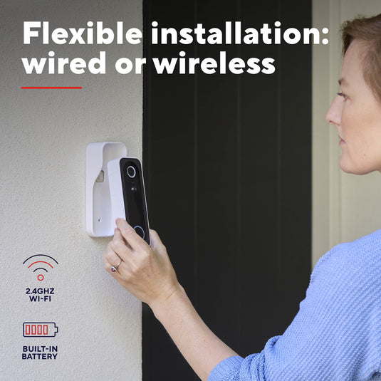 Trust doorcam-3000 slimme wifi deurbelcamera (wit zwart, 2.4 ghz wifi)