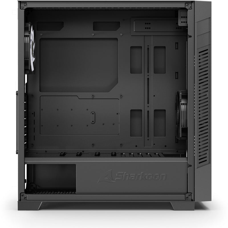Afbeelding laden in galerijviewer, Sharkoon s25-w2 argb midi tower behuizing (zwart | 2x usb-a | 1x usb-c | rgb | tempered glass)
