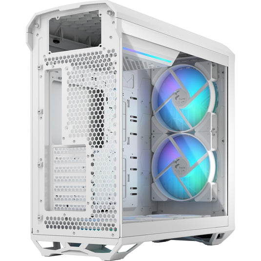 Fractal design torrent white rgb tg clear tint midi tower behuizing (wit | 2x usb-a | 1x usb-c | rgb | window)