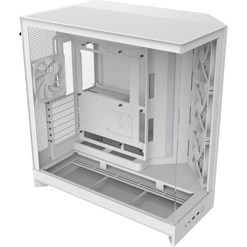 Load image into Gallery viewer, Nzxt h9 flow midi tower behuizing (wit (mat) | 2x usb-a | 1x usb-c | tempered glass)
