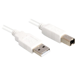 Sharkoon usb 2.0 kabel, usb-a > usb-b (wit, 0,5 meter)