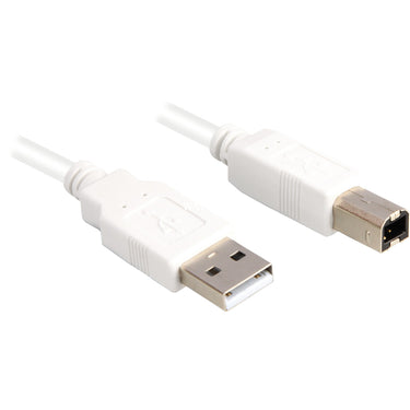 Sharkoon usb 2.0 kabel, usb-a > usb-b (wit, 0,5 meter)