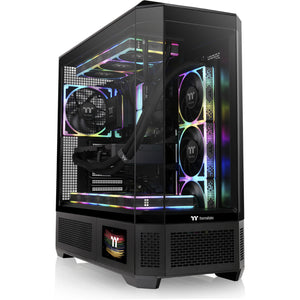 Thermaltake view 600 tg big tower behuizing (zwart | 2x usb-a | 1x usb-c | tempered glass)