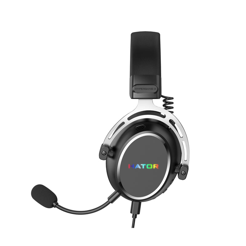Chargez l'image dans la visionneuse de la galerie, Hator hypergang 3 usb over-ear gaming headset (zwart, rgb, 7.1 virtual surround, usb bluetooth)
