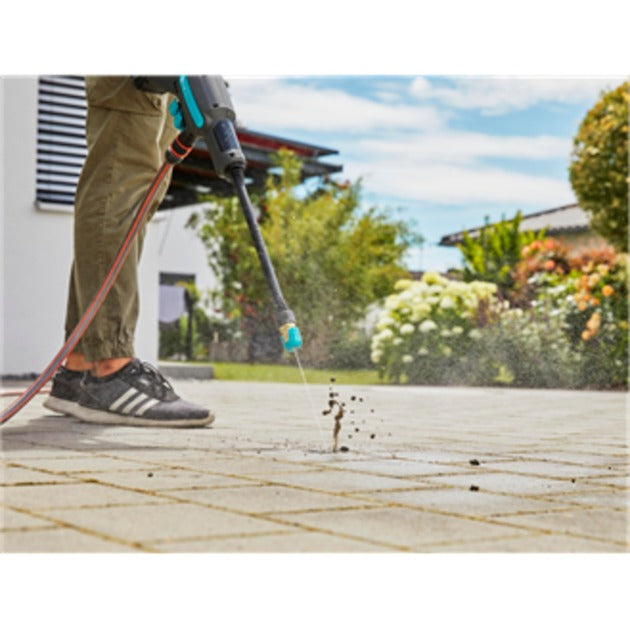 Load image into Gallery viewer, Gardena aquaclean 24 18 v p4a kant-en-klare set drukreiniger (grijs turquoise, 14800-20, accu inbegrepen)
