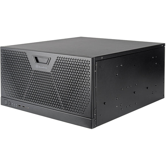 Silverstone rm51 rack behuizing (zwart | 5u | 2x usb-a | 1x usb-c)
