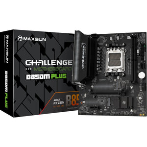 Maxsun ms-challenger b850m plus wifi socket am5 moederbord (zwart, raid, gb-lan, wlan, bt, sound, µatx)