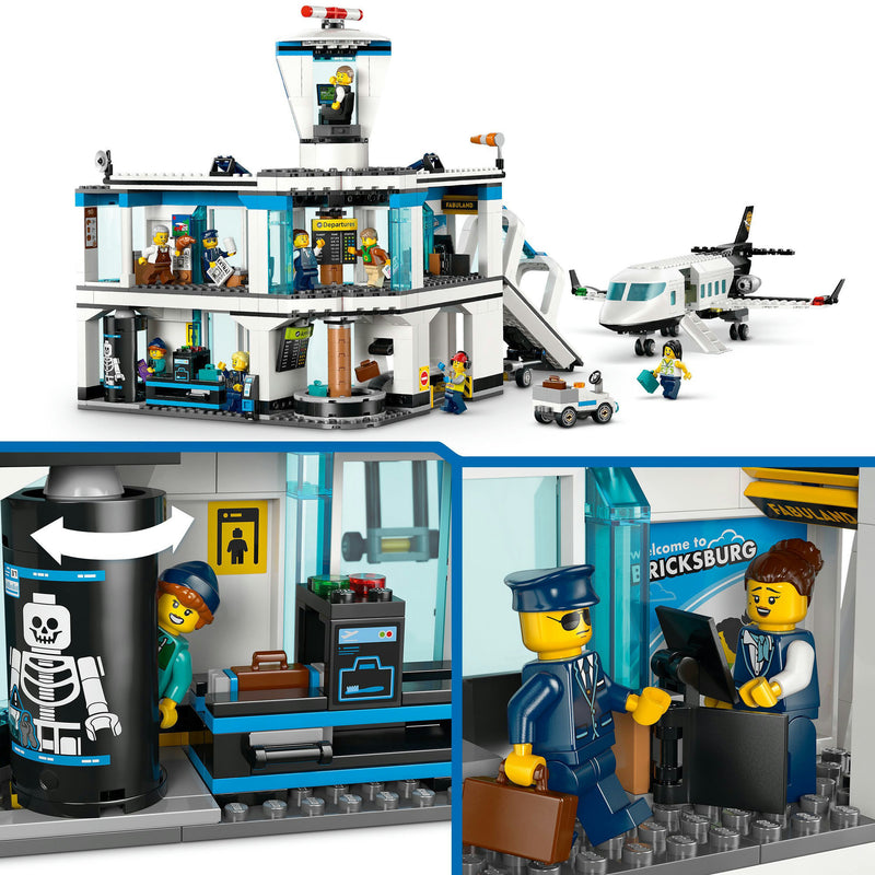 Afbeelding laden in galerijviewer, Lego city - luchthaven met vliegtuig constructiespeelgoed (60502)
