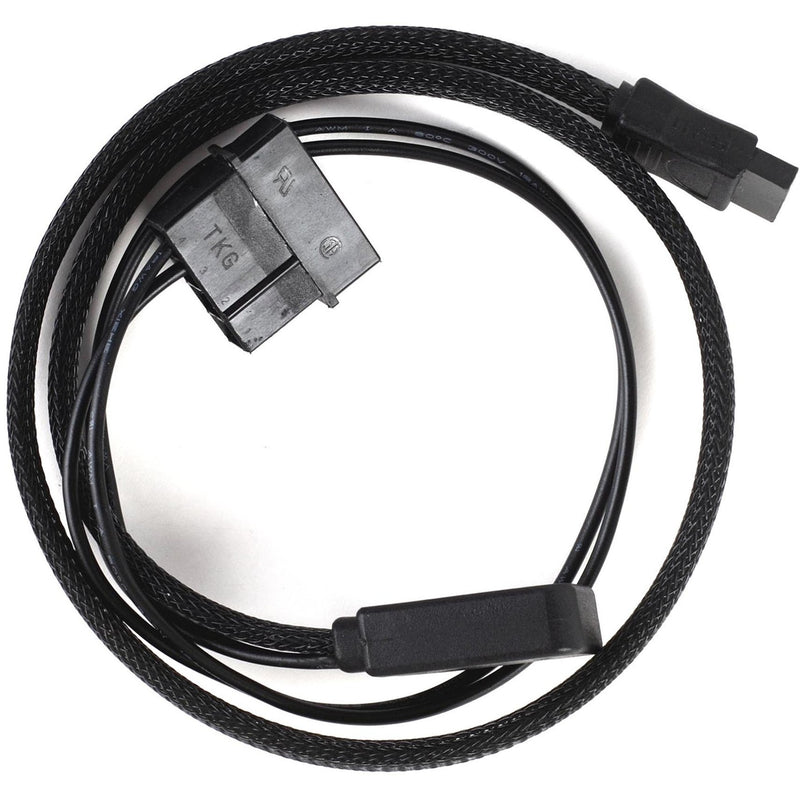 Load image into Gallery viewer, Silverstone slim sata 2-in-1 datakabel + stroomadapter (zwart, cp10)
