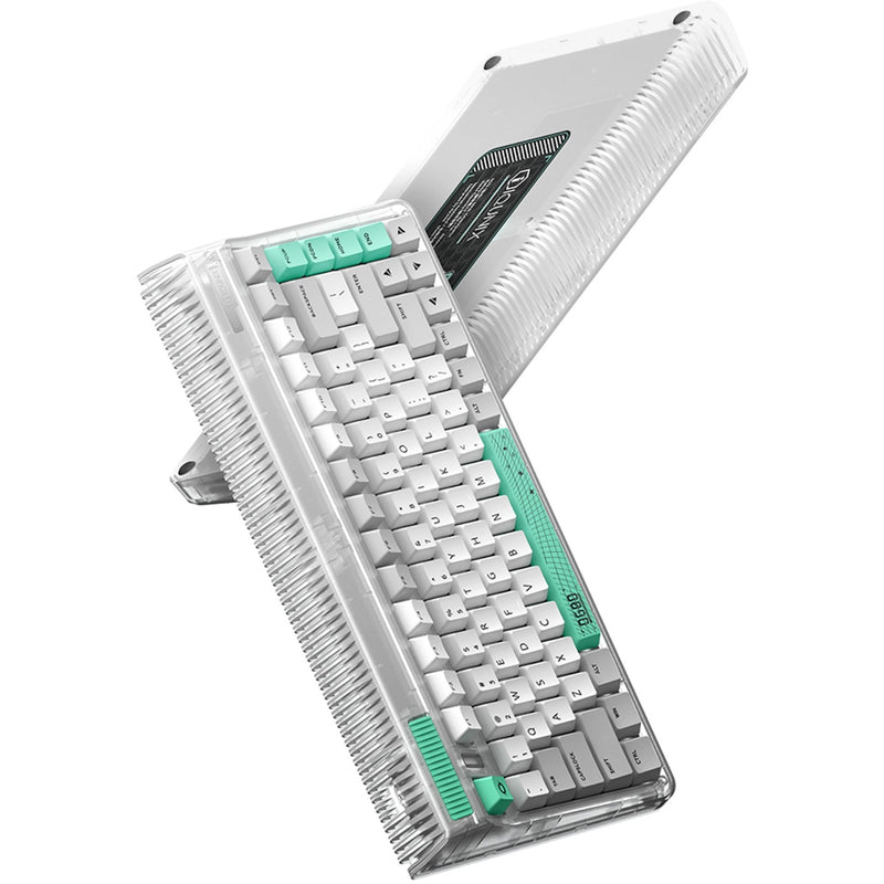 Load image into Gallery viewer, Iqunix og80 wormhole wireless mechanical keyboard, gaming toetsenbord (grijs groen, us lay-out, cherry mx brown, rgb leds, 80% (tkl), hot-swappable, pbt, 2.4ghz | bluetooth 5.1 | usb-c)

