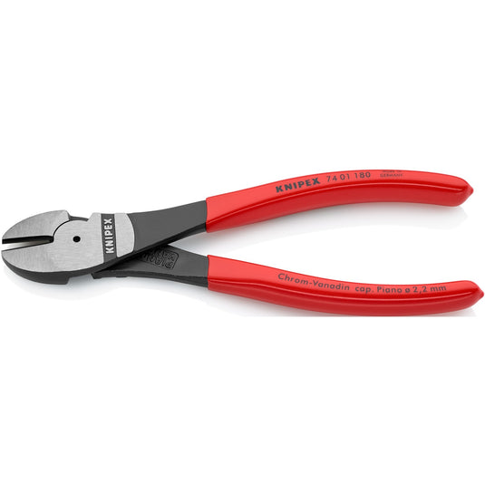 Knipex kracht-zijsnijtang 74 01 180 kniptang (rood)