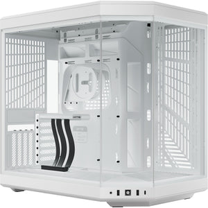 Hyte y70 midi tower behuizing (wit | 2x usb-a | 1x usb-c | tempered glass)