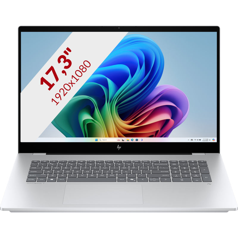 Load image into Gallery viewer, Hp omnibook 7 ngai 17-dc0050nd 17.3 copilot+ laptop (zilver | core ultra 5 226v | intel arc 130v | 16 gb | 512 gb ssd | touch)
