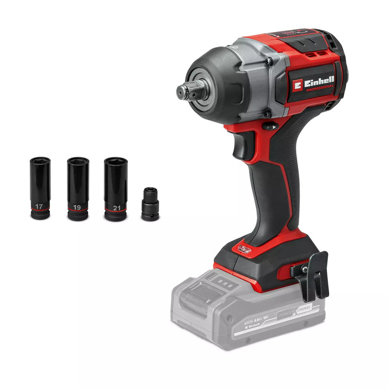 Load image into Gallery viewer, Einhell professional accu slagmoersleutel tp-cw 18 750-c li bl-solo (rood zwart, power x-change, accu en oplader niet inbegrepen)
