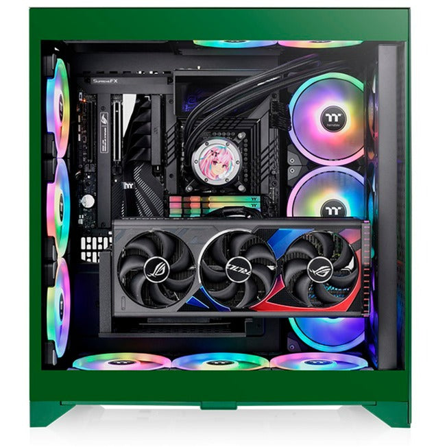 Load image into Gallery viewer, Thermaltake cte e660 mx racing green midi tower behuizing (groen | 2x usb-a | 1x usb-c | tempered glass)
