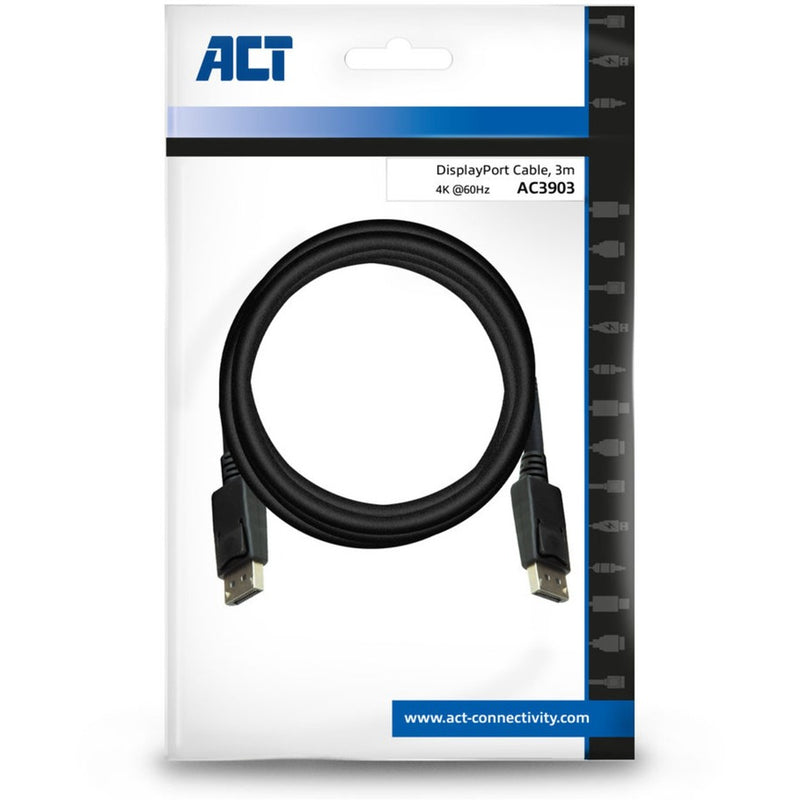 Load image into Gallery viewer, Act connectivity 3 meter displayport kabel male - male (zwart)
