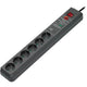 Brennenstuhl secure-tec 19500a +surge protection 6x stekkerdoos (antraciet, 1159540376, voor 6 stekkers)