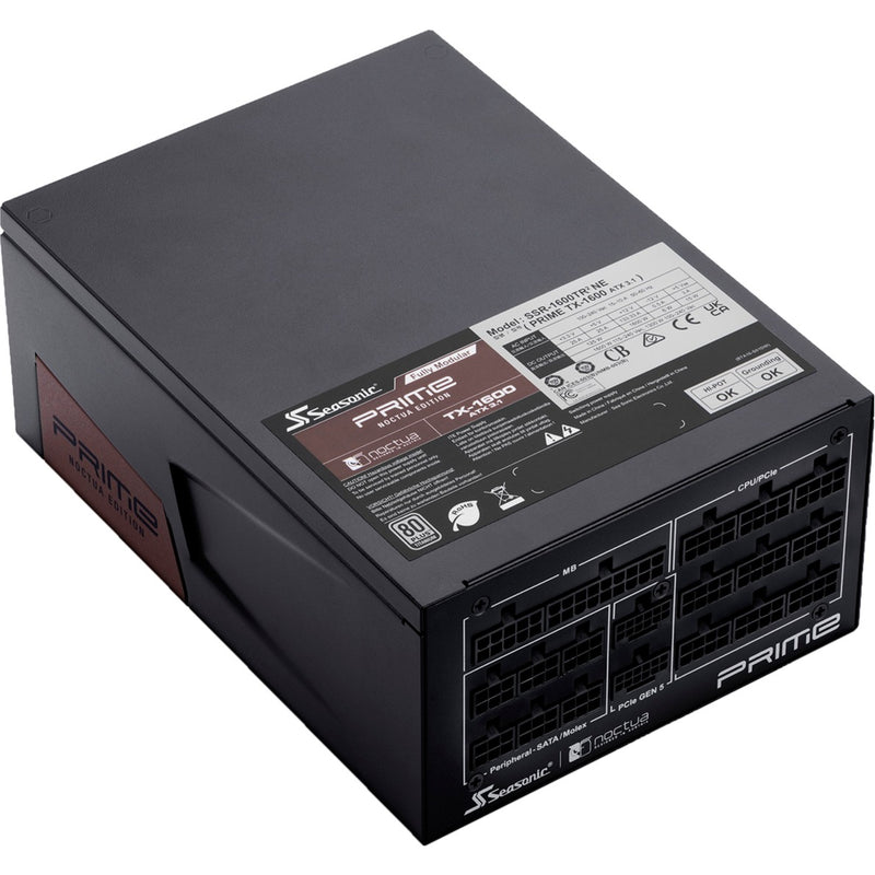 Chargez l'image dans la visionneuse de la galerie, Seasonic prime tx-1600 noctua edition modulaire 1600 watt voeding (zwart, 2x 12vhpwr, 6x pcie)
