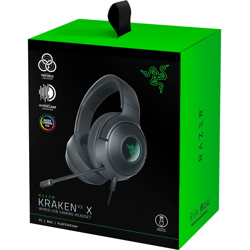 ギャラリービューアに画像をロードする, Razer kraken v3 x over-ear gaming headset (zwart, rgb, pc, playstation 4)
