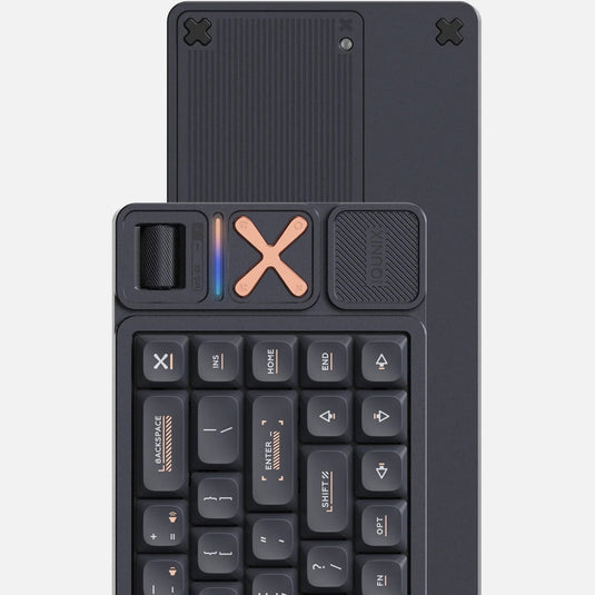 Iqunix magi65 pro shadow black rgb mechanisch gaming toetsenbord (zwart, us lay-out (qwerty), iqunix gold red, 65%, rgb leds, hot-swappable, pbt, 2.4ghz | bluetooth 5.1 | usb-c)