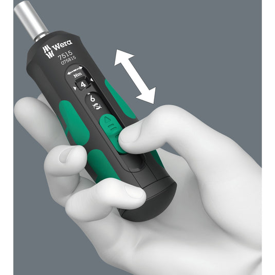 Wera 7515 kraftform safe-torque speed draaimomentschroevendraaier, 2-6 nm, 1 4 x 2,0 nm x 3,0 nm x 4,0 nm x 5,0 nm x 6,0 nm x 147.5 mm - 05075815001