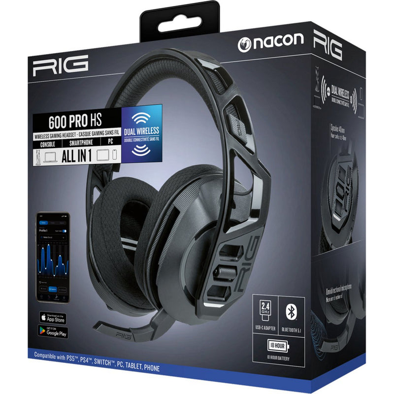 Load image into Gallery viewer, Nacon rig 600 pro hs over-ear gaming headset (zwart, playstation 5, playstation 4, windows, nintendo switch, android, ios)
