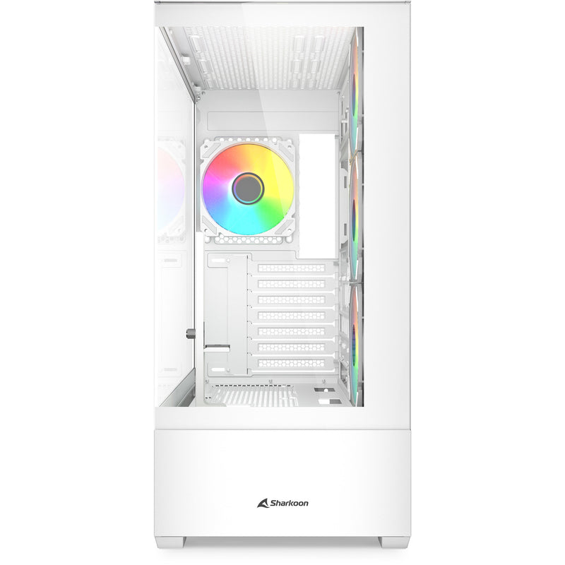 Load image into Gallery viewer, Sharkoon ak6 rgb midi tower behuizing (wit | 2x usb-a | 1x usb-c | rgb | tempered glass)
